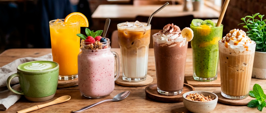 Bebidas simples enriquecidas: Del café matutino hasta licuados frutales